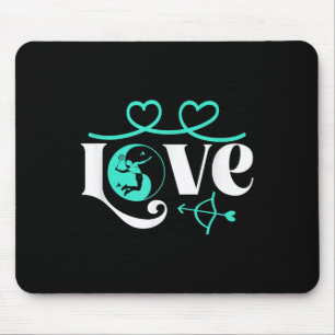 Tapis De Souris Joueur de badminton Shuttle Yin-yang-love Badmin