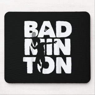 Tapis De Souris Joueur de badminton Smash Raquette Navette