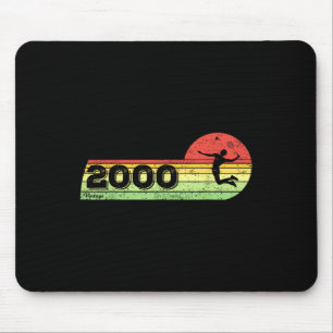 Tapis De Souris Joueur de badminton Vintage 2000 Birthday Shuttle 