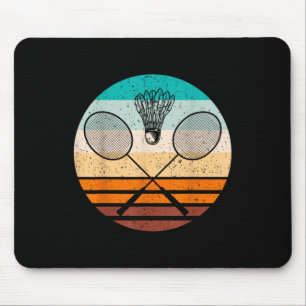 Tapis De Souris Joueur de badminton vintage Badminton 