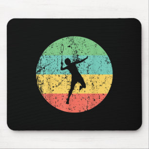 Tapis De Souris Joueur de badminton vintage rétro Badminton 