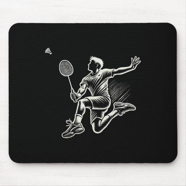 Tapis De Souris Joueur de badminton volant  (Devant)