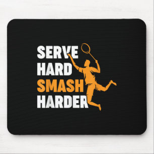 Tapis De Souris Joueur de badminton volant servir dur écraser plus