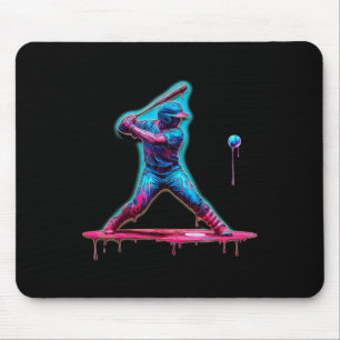 Tapis De Souris Joueur de baseball de base-ball de crème glacée