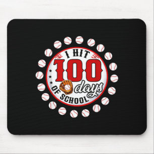 Tapis De Souris Joueur de baseball J'ai frappé 100 jours d'école J