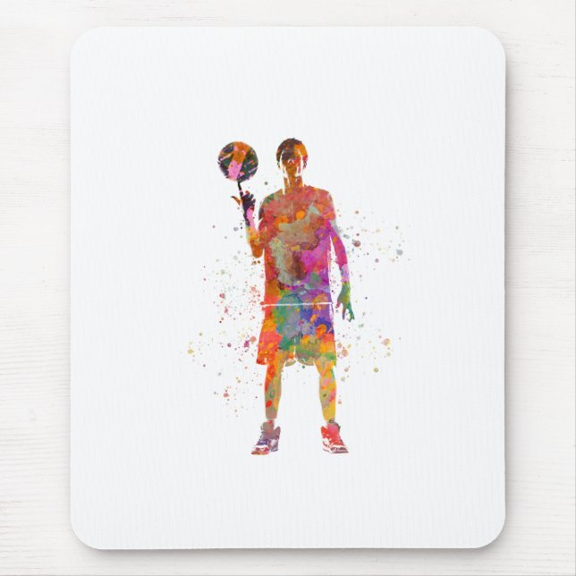 Tapis De Souris Joueur de basket-ball (Devant)