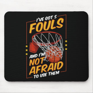 Tapis De Souris Joueur de basket-ball amusant 5 fautes de défense