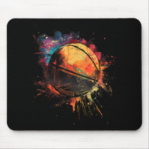 Tapis De Souris Joueur de basket-ball Aquarelle Dessin Ar