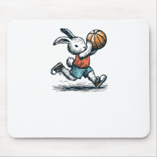 Tapis De Souris Joueur de basket-ball de lapin de Pâques - animal