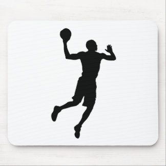 Tapis De Souris Joueur de basket-ball Pop Art Silhouette