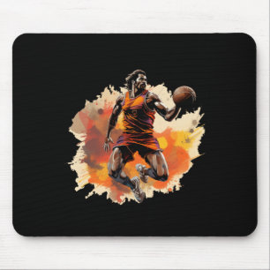 Tapis De Souris Joueur De Basket En Art Design 1
