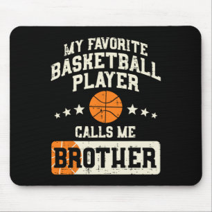 Tapis De Souris Joueur de basketball favori Brother Famille Baller