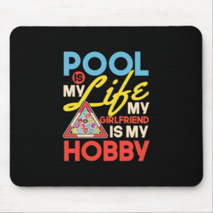 Tapis De Souris Joueur de billard Billard de piscine est ma vie