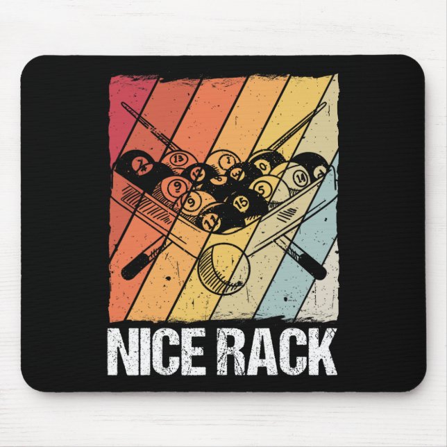 Tapis De Souris Joueur de billard en rack (Devant)