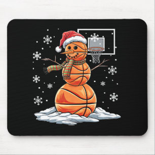 Tapis De Souris Joueur de bonhomme de neige Sketll Chapeau de Père