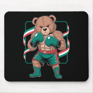Tapis De Souris Joueur de boxe d'ours mexicain Gants Gym Coût élég