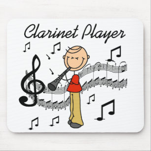 Tapis de souris joueur de clarinette