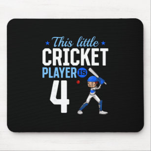 Tapis De Souris Joueur de cricket pour 4e anniversaire