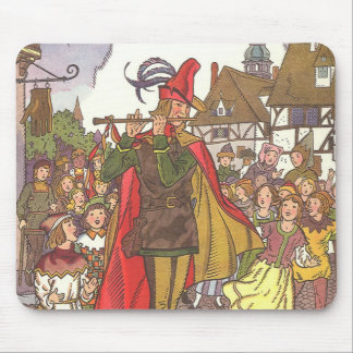 Tapis De Souris Joueur de flûte de Hamelin de conte de fées vintag