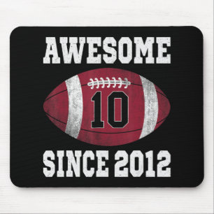 Tapis De Souris Joueur de football 10e anniversaire 10 ans Vintage