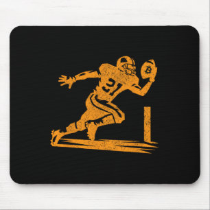 Tapis De Souris Joueur De Football Bitcoin Distressed Design. Pomp