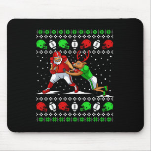 Tapis De Souris Joueur de football Reindee laide Pyjama de Noël am