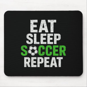 Tapis De Souris Joueur de football rétro disant Manger Dormir Joue