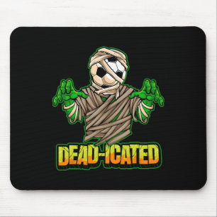 Tapis De Souris Joueur de football zombie Football effrayant Hallo