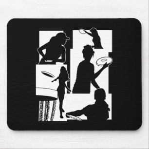 Tapis De Souris Joueur de golf à disque drôle Disque volant cool S