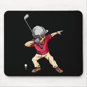 Tapis De Souris Joueur de golf qui fait le dab Golfeur Drôle Enfan