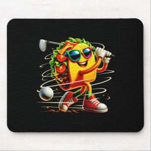 Tapis De Souris Joueur de golf Taco Cinco De Mayo Golfeur mexicain
