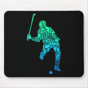 Tapis De Souris Joueur de hockey sur gazon pour garçons et enfants