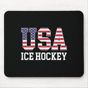 Tapis De Souris Joueur de hockey sur glace Usa - Américain Usa Ice