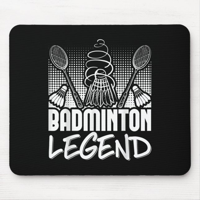 Tapis De Souris Joueur de légende vivante de badminton Sport Navet (Devant)