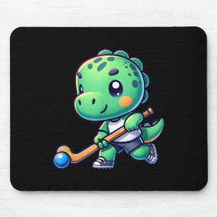 Tapis De Souris Joueur de l'équipe de hockey sur gazon de dinosaur