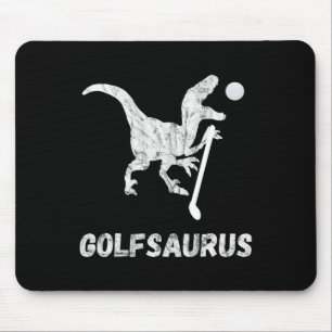 Tapis De Souris Joueur de mini-golf drôle Golfeur dinosaure T-rex 