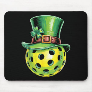 Tapis De Souris Joueur de pickleball paddleball pour la Saint-Patr