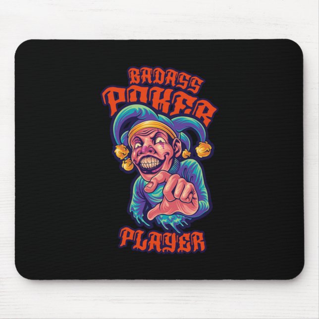 Tapis De Souris Joueur de poker Jester Casino Cartes de jeu Cadeau (Devant)