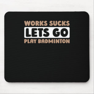 Tapis De Souris Joueur de raquette de Badminton Court - Coupe de r