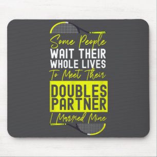 Tapis De Souris Joueur de tennis drôle Raquette Mari Femme Mariage