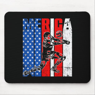 Tapis De Souris Joueur de volley-ball américain pour la fête de l'