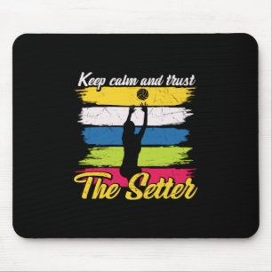 Tapis De Souris Joueur de volley-ball Conserver Le Calme Et La C