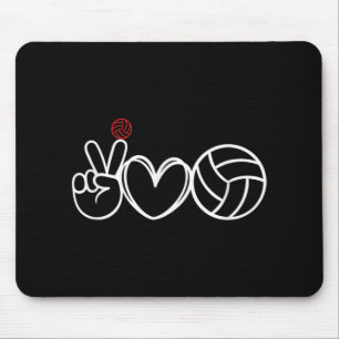 Tapis De Souris Joueur de volley-ball Peace Love Graphic