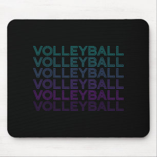 Tapis De Souris Joueur de volleyball Team Entraîneur Retro