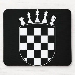 Tapis De Souris Joueur d'échecs Cadeaux pour Croates Drapeau Croat