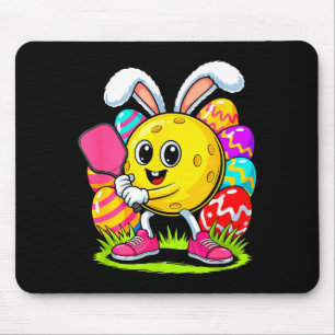 Tapis De Souris Joueur lapin de Pâques œufs en chocolat colorés