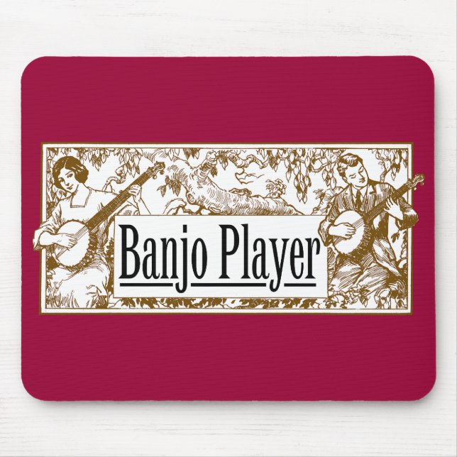 Tapis De Souris Joueur Mousepad de banjo (Devant)