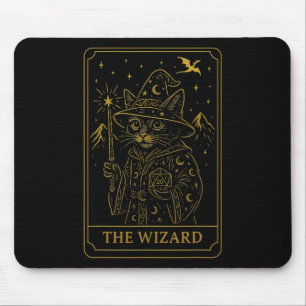 Tapis De Souris Joueur Rpg Sorcier D20 Dés Drôle Geek Chat Hommes