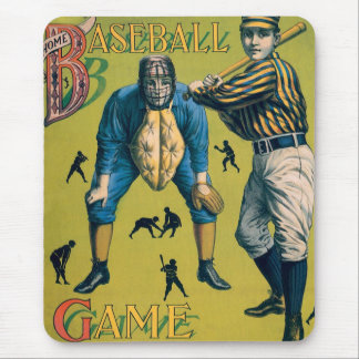 Tapis De Souris Joueurs de baseball vintages sportifs au Home Game