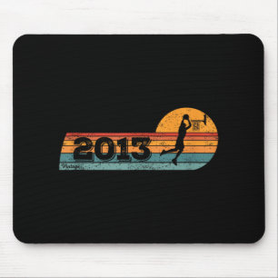 Tapis De Souris Joueurs de basket-ball Vintage Né 2013 Anniversair